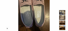 Salvatore Ferragamo Women s Pink Leather Slip-On Loafer Flats Logo Buckle 8 M