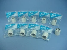 10 Leviton Medium Porcelain Lamp Holders Pan Light Socket 1/8" IPS Hickey 3152-8