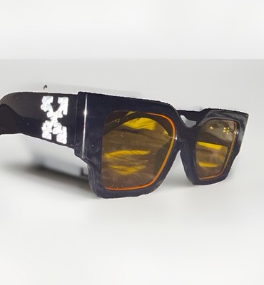 Men's off-white  Yellow Tinted Lenses