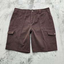Vintage 90s Basic Editions Shorts Women L Brown Cargo Outdoors Utility Casual