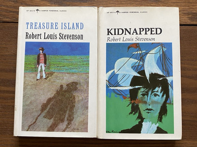 Robert Louis Stevenson Lot of 2 Harper Perennial Classic Treasure Island Kidnapp