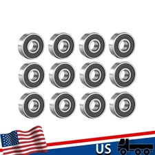6203-2RS (12Pcs) Double Rubber Sealed Miniature Deep Groove Ball Bearings