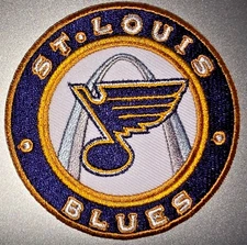 ST LOUIS BLUES Embroidered Iron / Sew On Patch 3" ROUND SHIPPED FROM USA