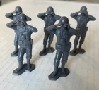 Original MARX WWII German Soldiers Five Officers w Binoculars.