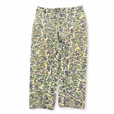 Vintage 1960s Frog Skin Duck Camo Distressed Trousers