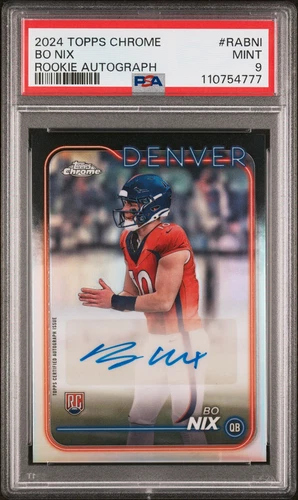 2024 TOPPS CHROME RC AUTO VARIATIONS #RABNI BO NIX ROOKIE RC PSA 9