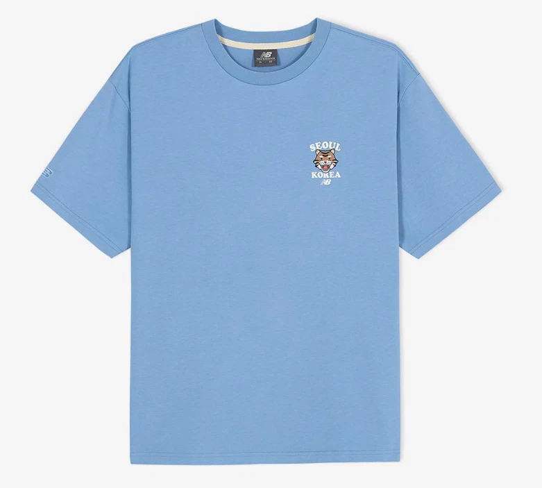 New Balance UNI Seoul Tiger Camisetas Unisex Informal Top Camiseta Azul Nuevo con Etiquetas NBNEF3A063 Foto 4 de 4