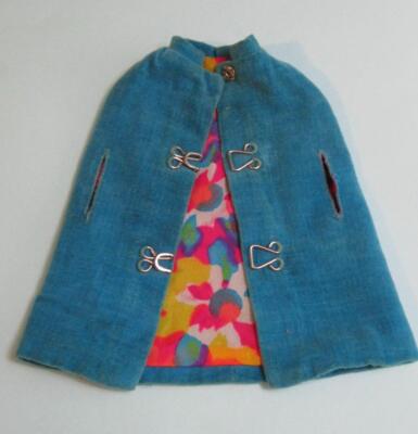 1966 VTG MATTEL BARBIE FRANCIE Doll STYLE SETTERS 1268 BLUE LINED VELVET CAPE
