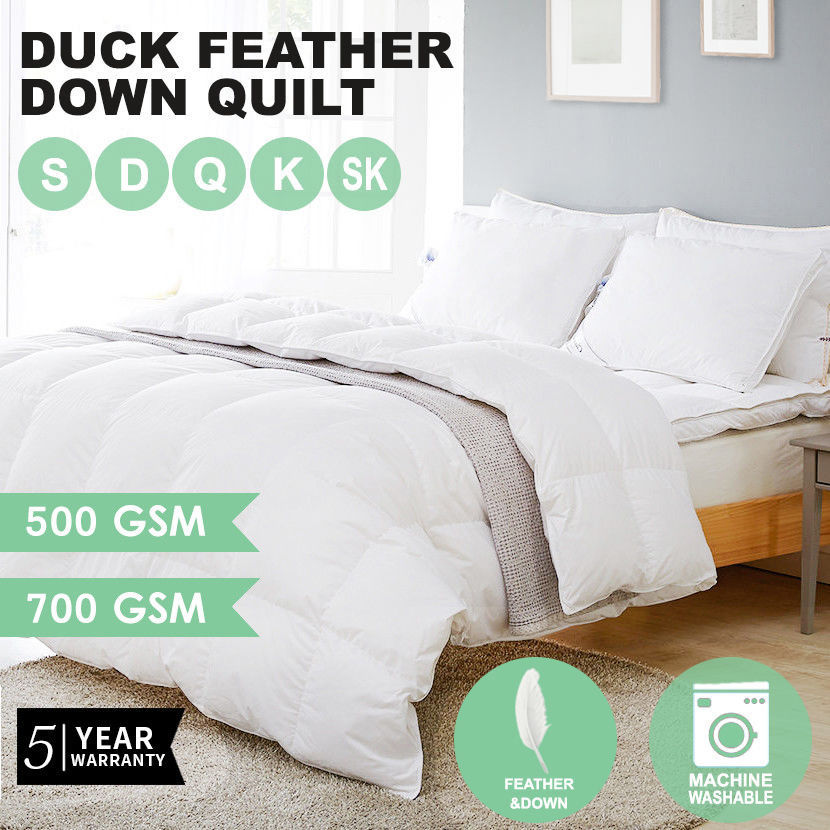 All Size Wool/Bamboo/Duck Down Goose/Microfibre Quilt Doona Duvet Summer Winter - Picture 23 of 30