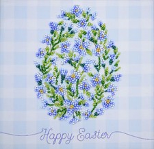 Bead Embroidery Kit "Easter snowdrop" size 5.9"x5.9" / 15.0x15.0 cm