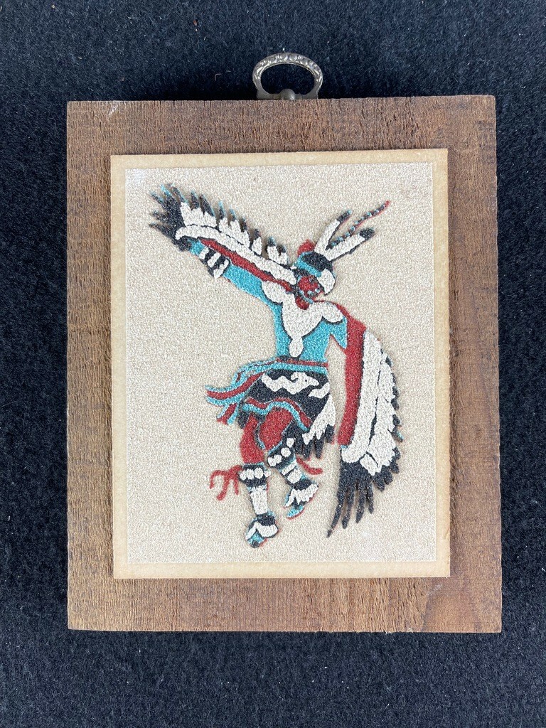 Native American Sand Painting "Eagle Dance Ceremony" Sand Art eBay