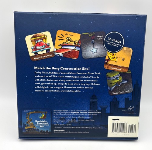 Goodnight, Goodnight, Construction Site Matching Game Family Game Night Complete - Picture 7 of 9