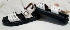 MUDD Alexis White Black Platform Studded Sandals Size 10 NEW Rare
