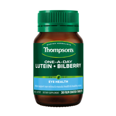 New Thompson's One-A-Day Lutein + Bilberry 30 Tablets Thompsons Eye Health