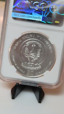 NGC 2020 Rwanda S50F Mayflower 1oz Silver $1 First Release MS 70