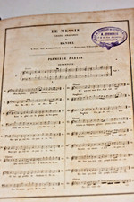 HAENDEL F.C. Le Messie Chant Piano 1840 paragraphè Me Bovary ? à identifier