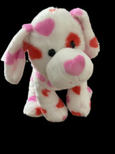 Build A Bear Hearts Fur You Puppy Dog 25th Anniversary Red Pink White Plush