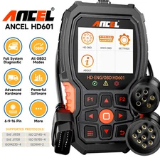 ANCEL HD601 Pro Diesel Heavy Duty Truck All System Diagnostic Scanner Scan Tool