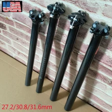 27.2/30.8/31.6mm Seatpost Carbon Fiber 350/400mm MTB Road Bike Seat Post Clamp