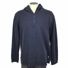 NWT Original Penguin Zip Hoodie Sweatshirt L Sky Captain Pullover Skate Mens 89