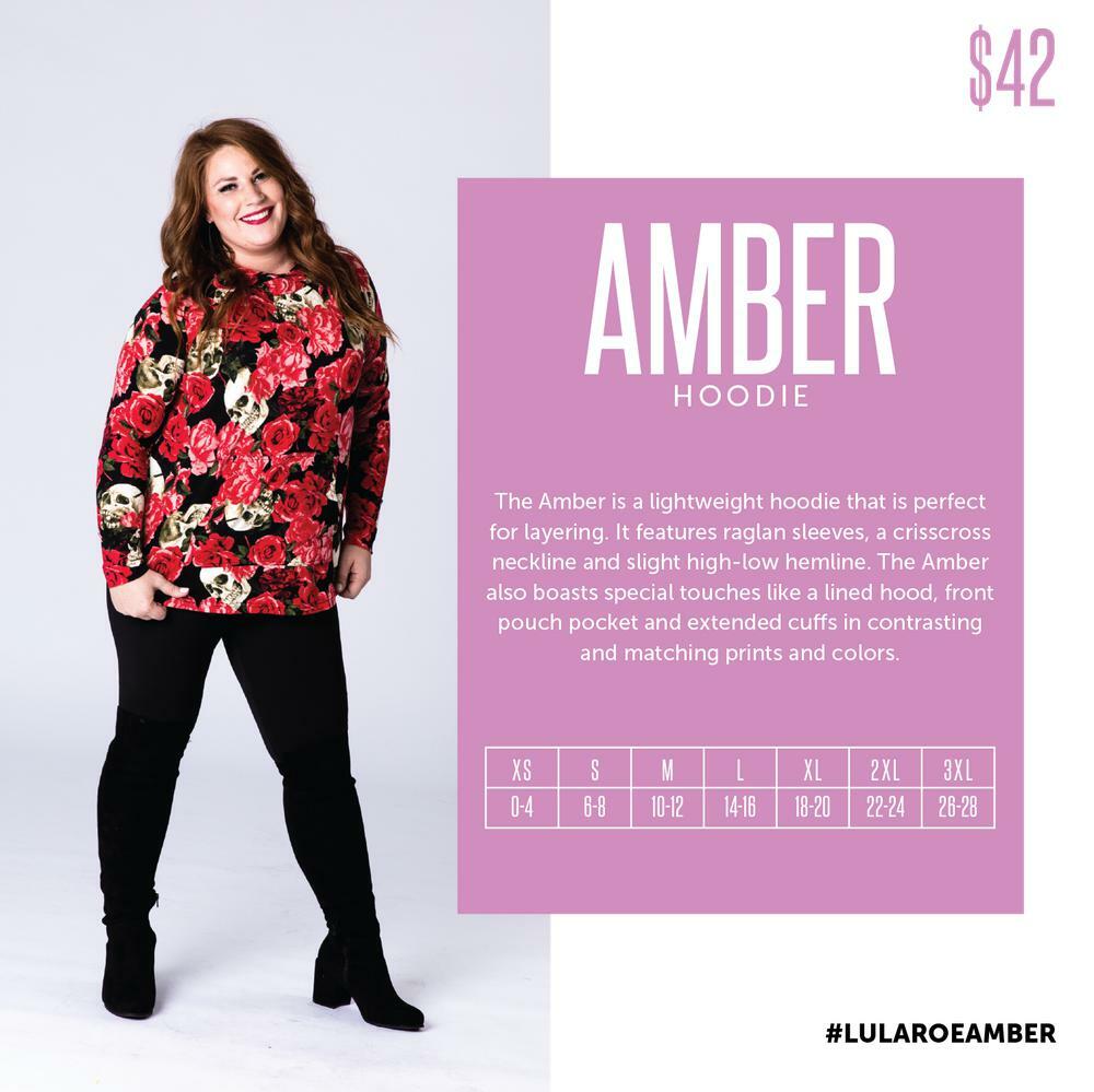 LuLaRoe 3XL Amber hooded sweatshirt solid blue green NWT