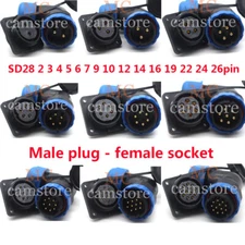 SD28 2-26 pin Panel Mount IP67 Waterproof Plug & Socket industry cable Connector