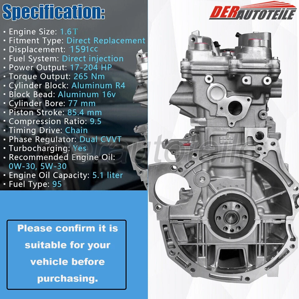 G4FJ 1.6L Turbo Engine Assembly Fits Hyundai Elantra Tucson Kia Forte Soul Motor - Imagen 4 de 4