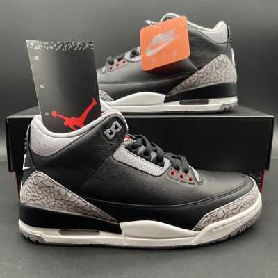 Size 8 - 2024 Mens Air Jordan 3 Retro Black Cement DN3707-010 Og All