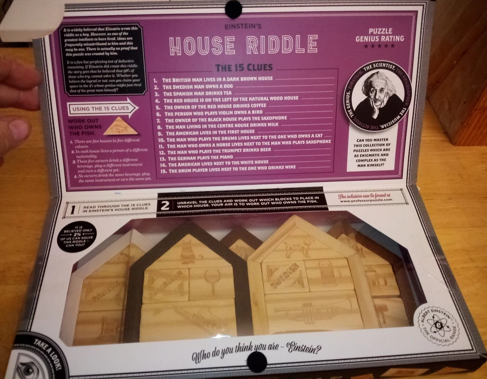 Einstein's House Riddle: The Einstein Collection Professor Puzzle Genius edades 8+ Foto 3 de 3