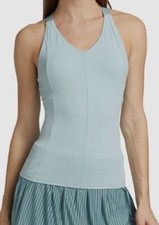  68 Varley Women's Blue Chapman Crisscross-Strap Tank Top Size XS