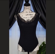 H M Black Bodysuit Size S