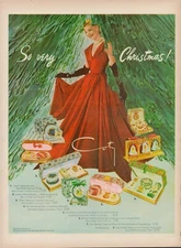 1948 Coty Cosmetics Beauty Vintage Print Ad Lip Stick Lotion Cream Powder Facial