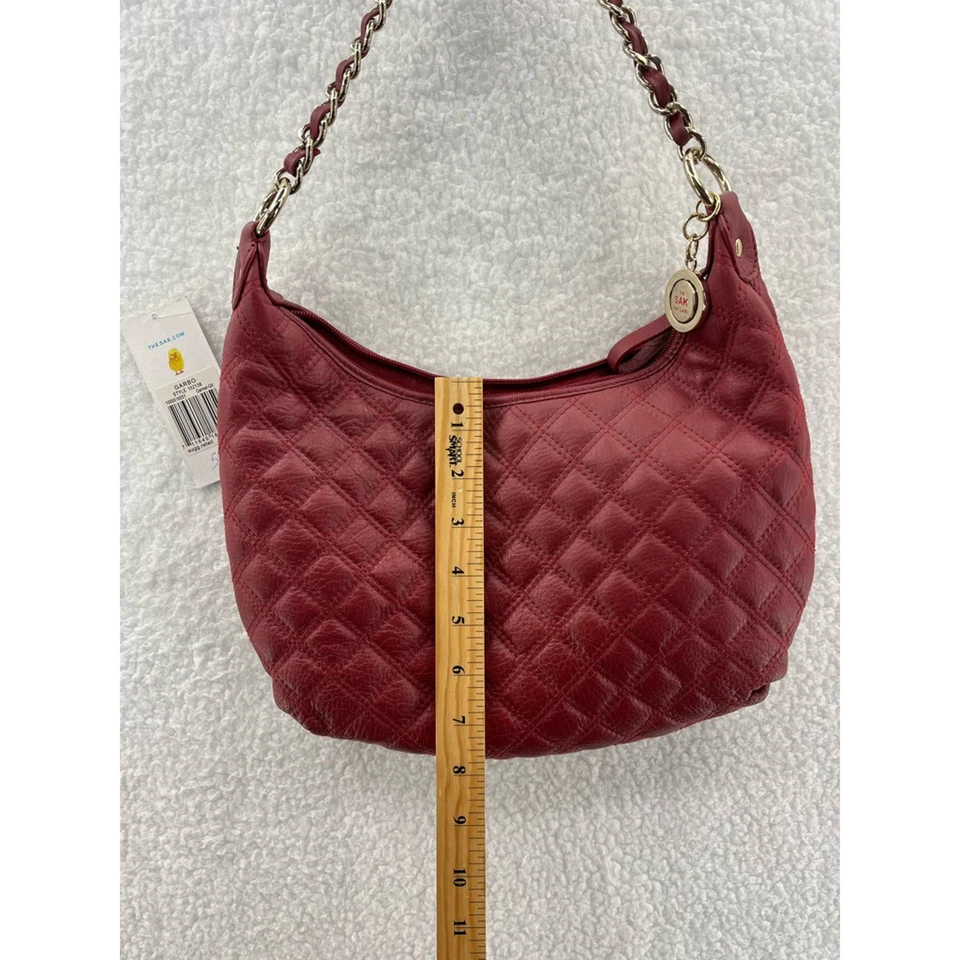 Bolso de Hombro The Sak Para Mujer Garbo Acolchado Rojo Cadena Correa Bolsillos con Cremallera S Nuevo Foto 3 de 4
