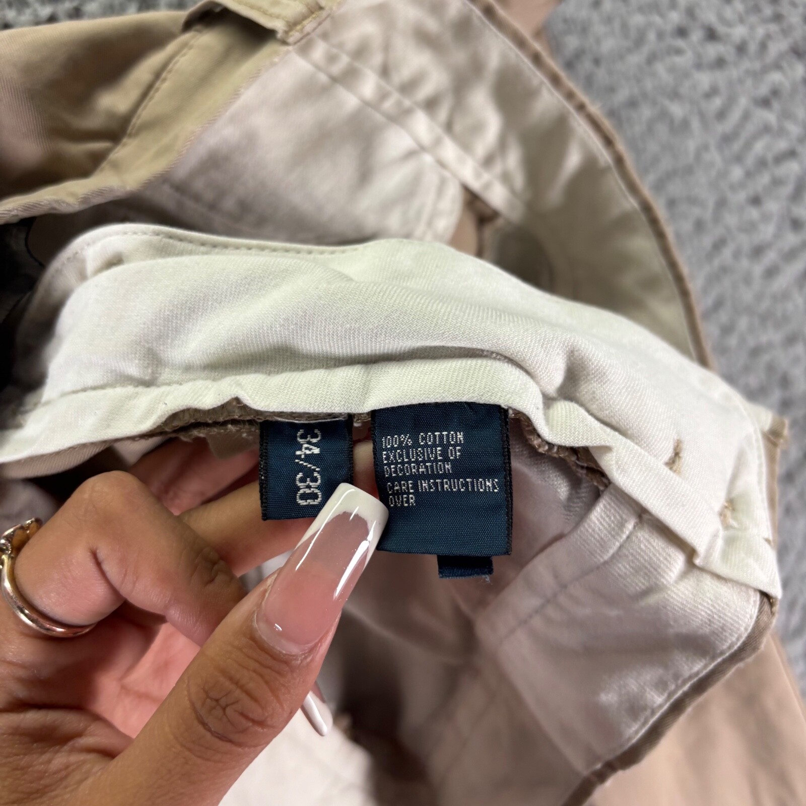 Polo Ralph Lauren pantaloni chino uomo 34x30 beige cotone pantaloni suffield fit pony