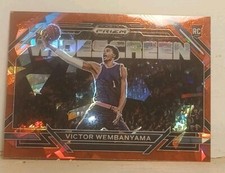 Victor Wembanyama WIDESCREEN Red Cracked Ice (RC) 2023 Prizm Draft  #:1 Spurs