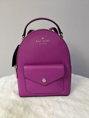 New Kate Spade Schuyler Mini Backpack Leather Bag Pink Baja  display picture 1