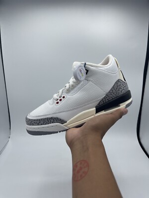 Size 5.5 - Jordan 3 Retro White Cement Reimagined