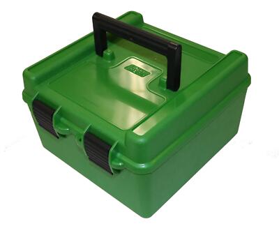 MTM R100 Deluxe Ammo Box for 100 Rounds with Adjustable Trays and Handle