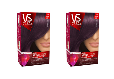 2 Pack Vidal Sassoon 3VR Deep Velvet Violet Pro Series Permanent Hair Color Each