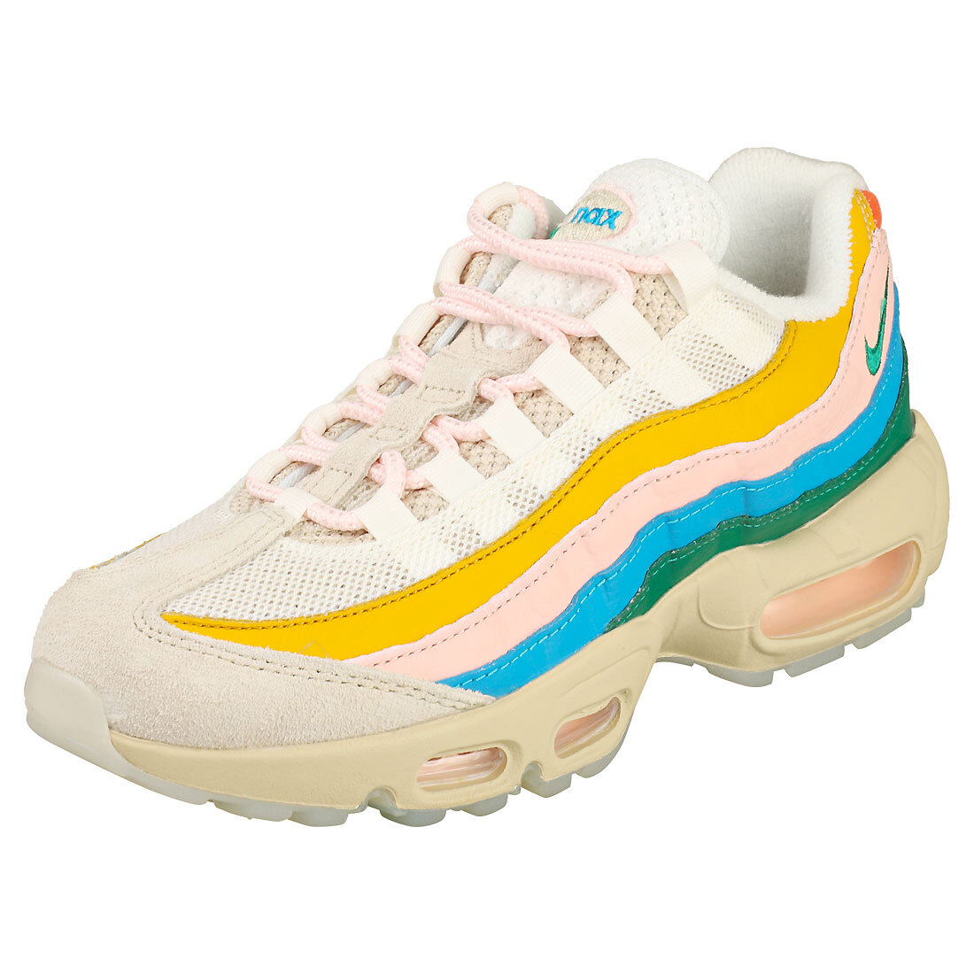 Nike Air Max 95 Womens White Multicolour Fashion Sneakers | eBay