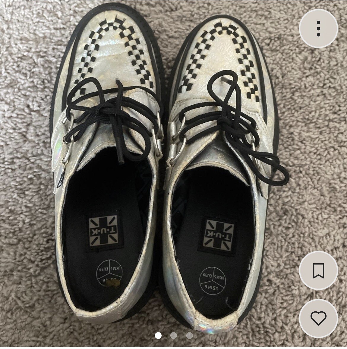 TUK holographic creepers pastel goth fairy grunge dol… Gem