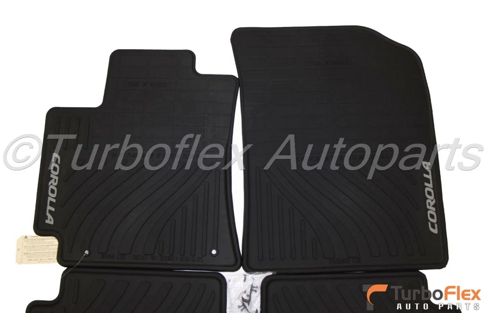 Tapete de borracha Toyota Corolla 2009-2013 preto genuíno para todas as condições climáticas de 4 - Imagem 2 de 4