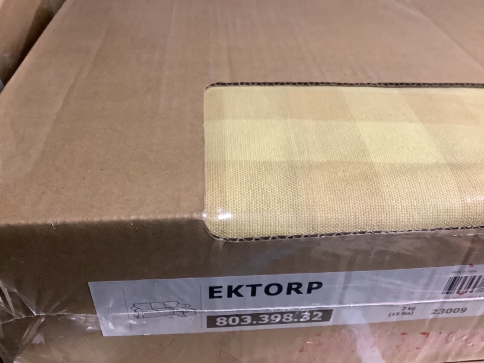 IKEA EKTORP 3 Seat Sectional (loveseat W/ Chaise Cover Slipcover