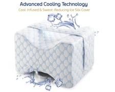 Knee Leg Pillow Memory Foam - Side Sleepers Knee & Hip Pain with Strap