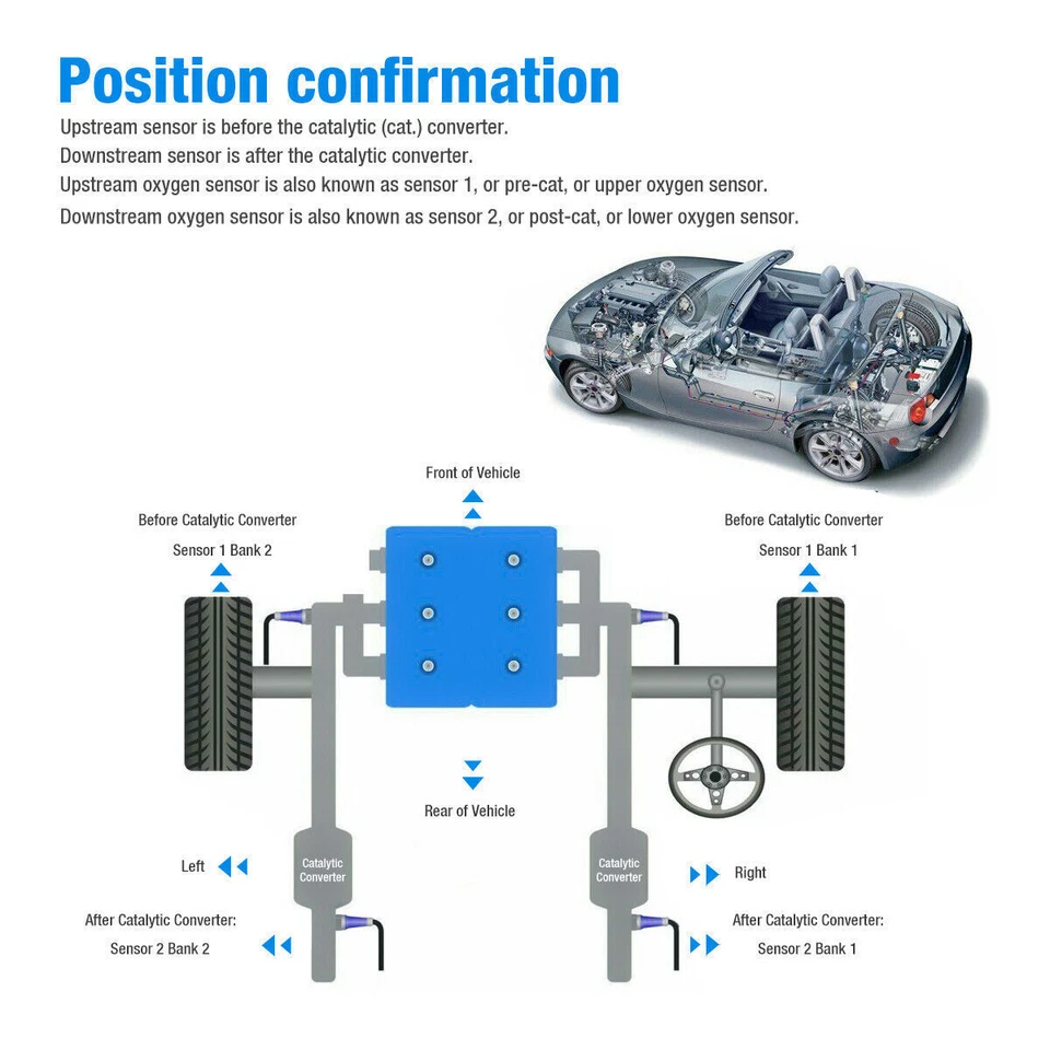 Kit de sensor de oxígeno O2 aguas arriba/aguas abajo 2 piezas para Honda Prelude 1997-2001 Foto 2 de 4