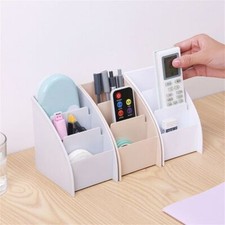 TV Remote Control Holder Table Storage Box 3 Grid Desktop Tidy Organizer Case UK