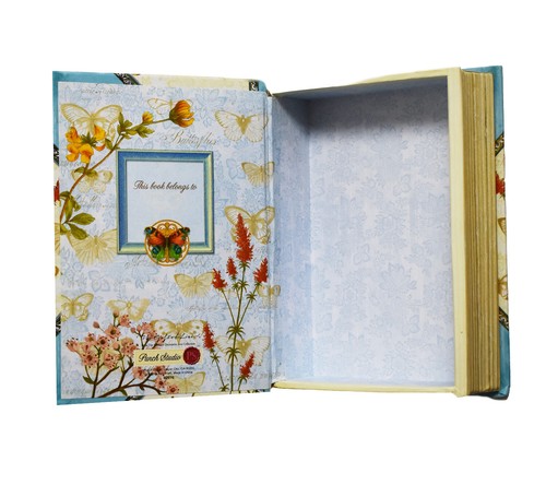 Punch Studio Stationery 3-Pc Nesting Book Boxes Set Keepsake Storage Peacock NEW - Picture 7 of 9