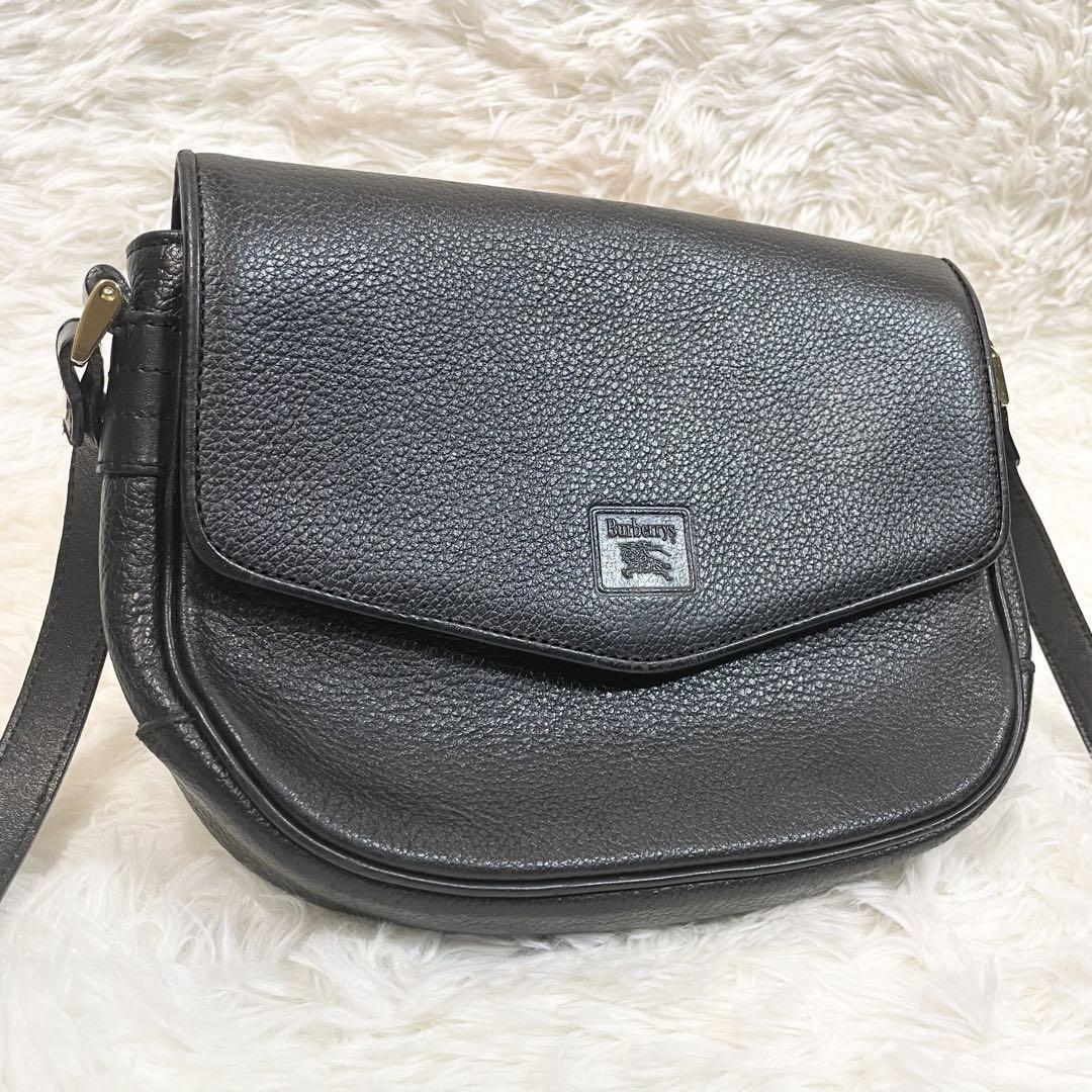 Burberry Horse Mark Lining Nova Check All Over Pattern Black Genuine Leather Sho