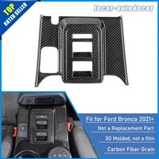 Carbon Fiber Window Lift Switch Decoration Cover Trim for Ford Bronco 2021+4Door