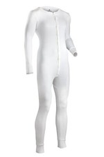 Indera Men's Tall Cotton 1 x 1 Rib Union Suit X-Large White